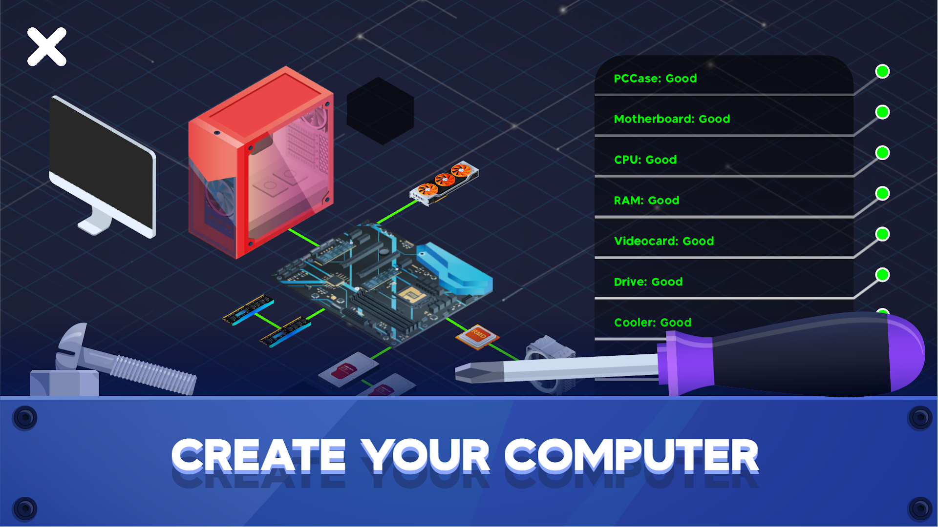 Скачать PC Creator 2 - PC Building Sim 4.3.0 [мод: меню] на Android |  ProDroid.Org