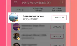 Screenshot Followers & Unfollowers