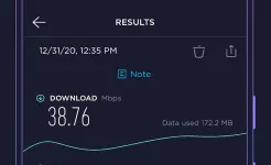 Screenshot Speedtest от Ookla