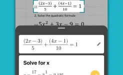 Screenshot Microsoft Math Solver