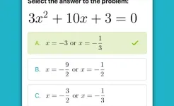 Screenshot Microsoft Math Solver