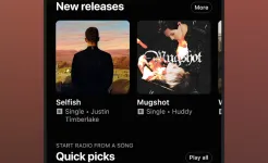 Screenshot YouTube Music