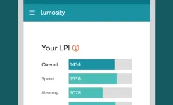 Screenshot Lumosity - тренировка мозга