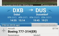 Screenshot Flightradar24 трекер полетов