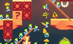 Screenshot Lemmings: головоломка