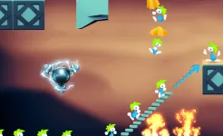 Screenshot Lemmings: головоломка