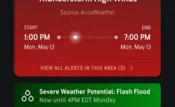 Screenshot AccuWeather прогноз погоды