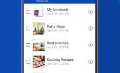 Screenshot Microsoft OneDrive