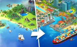Screenshot Sea Port: Стратегия с флотом