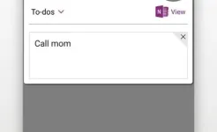 Screenshot Microsoft OneNote: Save Notes