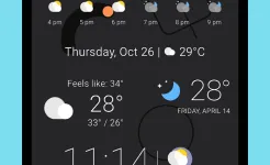 Screenshot Today Weather:Data by NOAA/NWS