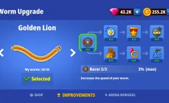 Screenshot Червяки на охоте - змейка .iO