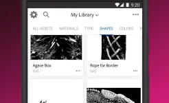 Screenshot Adobe Capture: создание узоров и векторной графики