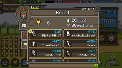 Screenshot Grow Castle