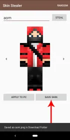 Screenshot Skin Stealer for Minecraft