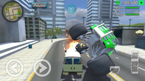 Screenshot Rope Frog Ninja Hero Car Vegas