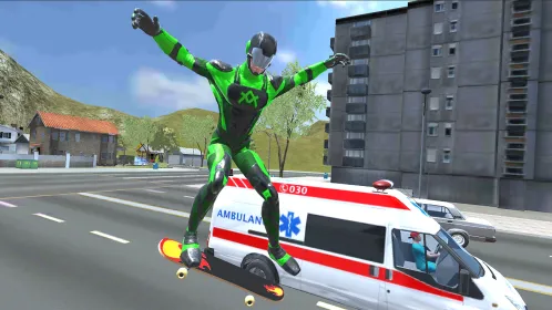 Screenshot Rope Frog Ninja Hero Car Vegas