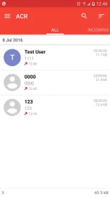 Screenshot ACR Phone