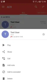 Screenshot ACR Phone