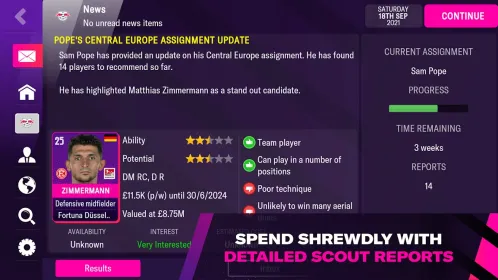 Screenshot Football Manager 2022 Mobile