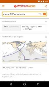 Screenshot WolframAlpha