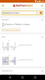Screenshot WolframAlpha