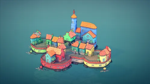 Screenshot Townscaper