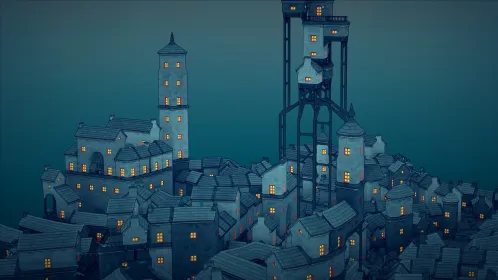 Screenshot Townscaper