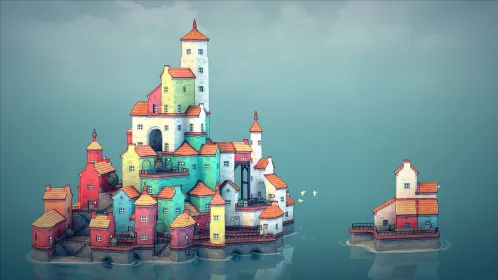 Screenshot Townscaper