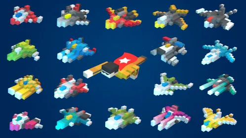 Screenshot Sky Wings: Pixel Fighter 3D