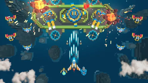 Screenshot Sky Wings: Pixel Fighter 3D