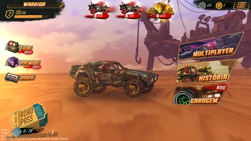 Screenshot Road Warrior Nitro: пустыня