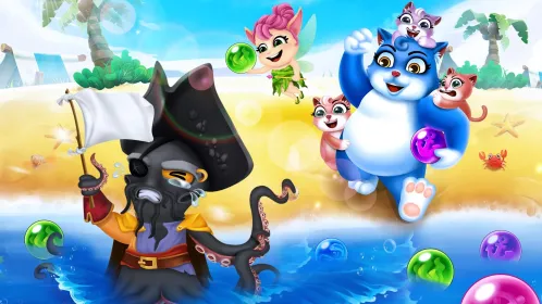 Screenshot Bubble Shooter: Cat Pop Island