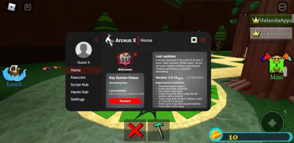 Screenshot Arceus X NEO